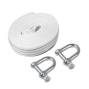 Cordon de remorquage pour voiture de 4 mètres et 5 tonnes avec crochet en U, cordon de remorquage d'urgence pour véhicule en polypropylène haute résistance - Product Image 3
