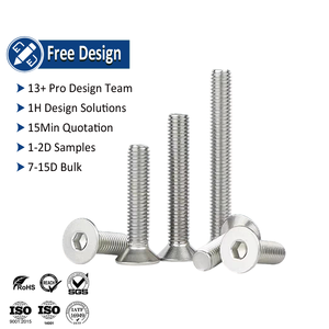 Custom Inoxidable Machine Tornillo <strong>Screw</strong> Stainless Steel Allen Hexagon Socket Drive Csk Countersunk <strong>Flat</strong> Head <strong>Screws</strong> in China - Product Image 1