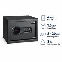 Coffre-fort électronique numérique Safewell E4402E, vente en gros OEM, 16L, avec porte en acier de 4 mm, verrous de 20 mm, clés d'urgence pour la maison