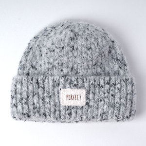 Bonnets en laine mélangée, vente en gros, bonnets tricotés personnalisés, bonnets d'hiver, logo brodé pour femmes - Product Image 5