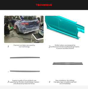 Extensions de jupes latérales en fibre de carbone de style personnalisé <span class=keywords><strong>RS6</strong></span> pour <span class=keywords><strong>Audi</strong></span> <span class=keywords><strong>RS6</strong></span> C7 Typ 4G 5 portes Avant 2013-2018 - Product Image 6