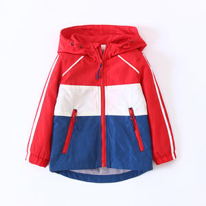 Nouvelles vestes à capuche en tissu uni pour enfants 2017, sans doublure intérieure, avec fermetures éclair - Product Image 1