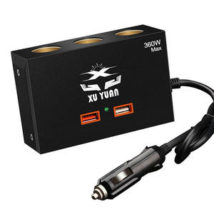 Chargeur de voiture à charge rapide, adaptateur allume-cigare, câble de charge 3-en-1 pour camion, USB haute puissance 360W - Product Image 1