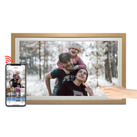 Pro 21.5 bingkai gambar elektronik bingkai foto Digital besar WiFi Cloud layar sentuh berbagi foto Video melalui Frameo dinding dapat dipasang