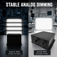 Contrôleur manuel analogique pour source de lumière LED industrielle, variateur de lumière à deux canaux 60W pour système de vision de caméra d'inspection CCD