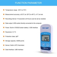 Mini enregistreur portatif RC-5 de thermomètre de température Instruments d'enregistreur de données de la température d'USB
