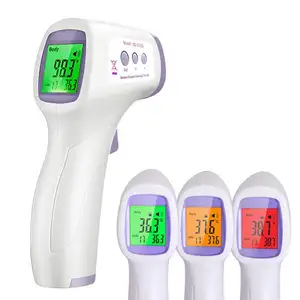 Forehead Thermometer LCD Display Digital Thermometer with Fever Alarm 3-Color Indicator Fast Accurate Results No-Touch Infrared