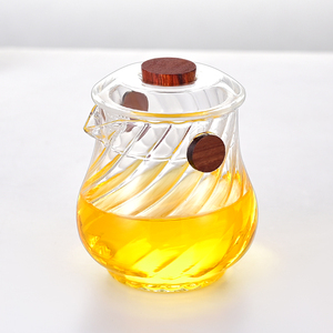 Set da Tè in <span class=keywords><strong>Vetro</strong></span> Borosilicato Trasparente di Alta Qualità, Resistente al Calore, Teiera da 350ml e Tazza da 60ml, Confezione Regalo, Set di Quattro Pezzi - Product Image 4