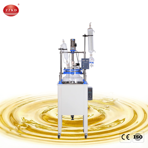 Réacteur de cristallisation à double paroi en verre Réacteur en verre 100l avec chaleur de condenseur recirculé - Product Image 6