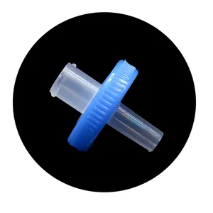 Pemegang filter plastik pemasok jarum suntik pc steril medis filter 0.8 um pes membran 25mm 0.45 50mm 25mm