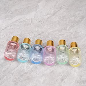 30ML卸売円筒形クリア詰め替えスプレー香水ガラスボトルアセンブリミックス6色ゴールドノズル空スプレーボトル - Product Image 5