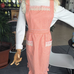 KEFEI grembiule da cucina in pizzo personalizzato 100% cotone con cinturini incrociati sul retro grembiule del sesso di design alla moda - Product Image 5