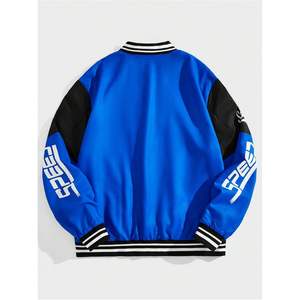 เสื้อแจ็คเก็ตนักแข่งผู้ชายแบบสั่งทำพิเศษ แขนยาว กันลม ผลิตจากโพลีเอสเตอร์ พร้อมลายพิมพ์ความเร็วที่แขนซ้าย เหมาะสำหรับขี่มอเตอร์ไซค์ - Product Image 1