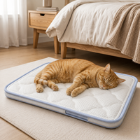 Lit pour chat luxueux et apaisant, mousse ondulée hybride en latex, coussin moelleux pour un sommeil profond