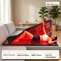 Selimut Terapi Cahaya Merah Fitkang Ukuran Besar 180*180cm 2240pcs LED 3-Chip 660nm 850nm Pembungkus Tubuh