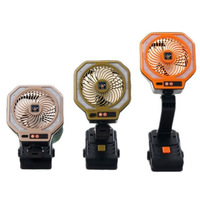 Ventilateur de camping multifonctionnel d'extérieur avec lumière LED, étanche IP67, lampe de bureau pliable portable, rechargeable pour tente
