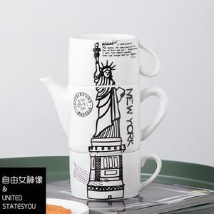 รูปปั้นเสรีภาพ, หอเอนของปิซา, หอไอเฟล, ชุดชาอลิซาเบธทาวเวอร์พร้อมหม้อชาขนาด450มล. ถ้วยชา180มล. - Product Image 5