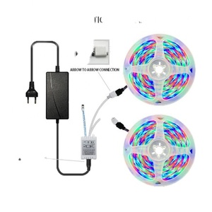 12V 2835 <span class=keywords><strong>LED</strong></span> bande Diode <span class=keywords><strong>ruban</strong></span> maison cuisine extérieur décor lampe 5M RGB 44 touches télécommande 3A adaptateur secteur <span class=keywords><strong>LED</strong></span> bande lumineuse - Product Image 4
