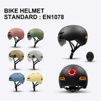 Casque de vélo intelligent CE pour adultes, casque de cyclisme urbain avec clignotants pour la conduite quotidienne, casque de sécurité