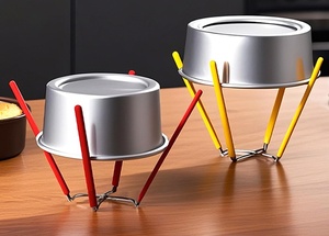 Hot Bán Nhôm Voan Bánh Pan Công Cụ Khuôn Từ Với Có Thể Gập Lại 4-Chân Làm Mát Đứng - Product Image 2