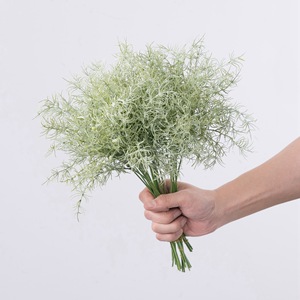 ช่อดอกไม้ประดิษฐ์ CallaFloral หญ้าไบซี PVC สีเขียวขาว ตกแต่งภายในบ้าน งานแต่งงาน สไตล์ INS แจกันติดผนัง - Product Image 2
