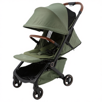 Poussette bébé, cadre en alliage d'aluminium, tissu léger, facile à plier, compacte, portable, poussette de voyage pour avion, enfant