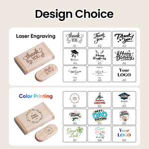 Clé USB JASTER, clé USB 2.0 en bois avec boîte, 4 Go, 8 Go, 16 Go, 32 Go, clé USB avec logo personnalisé gratuit, disque U pour cadeau de mariage - Product Image 5