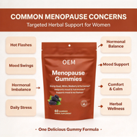 Gummies OEM pour la Ménopause, 60 unités, avec Dong Quai, Igname Sauvage, Mûre et Fruit de Ligustre – Complément Herbal