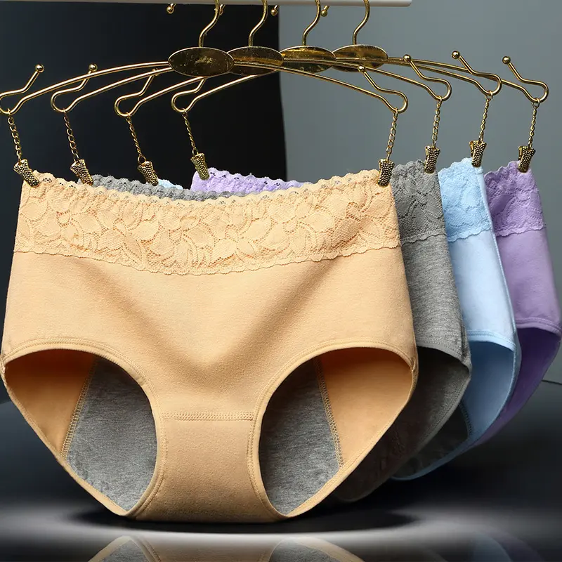 Frauen baumwolle unterwäsche sexy spitze Physiologischen hosen baumwolle menstruations anti-seite leckage schriftsätze Neue nahtlose unterwäsche