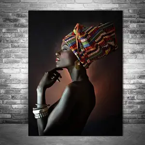 Sexy Schilderij Zwarte Vrouwen Naakt Beroemde Luxe Profiel Portretkunst Nobele Schilderijen En Kunst Aan De Muur