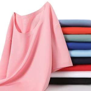 T-shirt unisexe pour homme en polyester/rayonne à coupe régulière avec impression par transfert thermique, col rond, manches courtes, logo personnalisé - Product Image 3