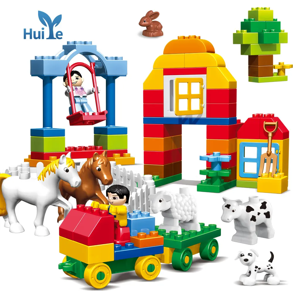 Huimer 100pcs tijolos, kit de construção de esforço, colorido, blocos de construção, tijolos, brinquedos educacionais