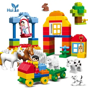 Huiye 100PCS bricks construction fort building kit colorful building blocks Bricks Educational Block toys