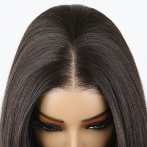 <span class=keywords><strong>Parrucca</strong></span> Natura con Frontale in Pizzo HD, Fibra Resistente al Calore, Capelli Futura Non Infiammabili, <span class=keywords><strong>Parrucca</strong></span> Sintetica Senza Colla per Donne Bianche - Product Image 3