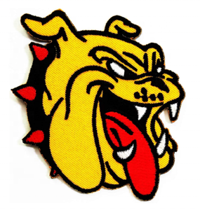 Testa gialla Bulldog <span class=keywords><strong>Pitbull</strong></span> Dog Cartoon Animal Sticker ricamo Patch Cute Puppy Pug Dog <span class=keywords><strong>Pitbull</strong></span> Bulldog Dog Pet Iron-on Patch - Product Image 1