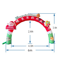 Arche gonflable de Noël personnalisée, porte arc-en-ciel illuminée en plein air moulée à l'air avec ventilateur intégré, vente directe d'usine JUNAO