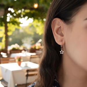 ต่างหูเงินแท้ 925 ดีไซน์รูปดาว ขนาด 1.8 ซม. TR - Product Image 3