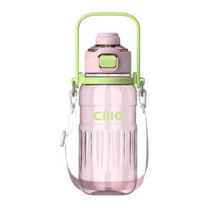 Botella <span class=keywords><strong>de</strong></span> agua Hilo <span class=keywords><strong>de</strong></span> gran capacidad, diseño atractivo, para hombres, mujeres y estudiantes, deportes al aire libre, portátil, con correa, ventosa y pajita tipo Big Belly - Product Image 5