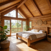 Hébergement en maison préfabriquée de luxe rustique, maison en bois pour villa, tourisme en bord de mer, hôtel, appartement