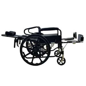 <span class=keywords><strong>Fauteuil</strong></span> <span class=keywords><strong>roulant</strong></span> manuel pliable à roues à rayons, avec cadre en acier au carbone amovible, dossier et appui-tête très confortables – Offre spéciale - Product Image 4