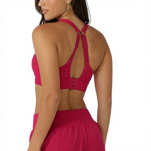 Soutien-gorge de sport pour femme en gros, design uni sur le devant, séchage rapide, bretelles réglables, maintien moyen, tailles personnalisées - Product Image 2