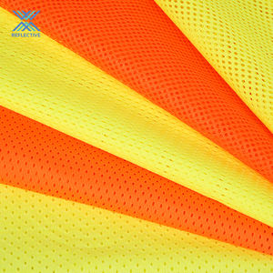 LX ขายส่ง EN20471 Hi Vis 100% ผ้าไหมโพลีเอสเตอร์ผ้าตาข่ายสะท้อนแสง 75D เส้นด้ายย้อมธรรมดา 58/60" EN ES - Product Image 2