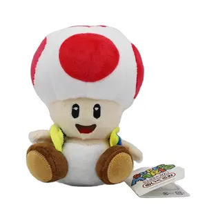 Factory sales 17cm Mario doll Super Mario Plush Toy Toad Plush Toy 4 Color Mushroom Head
