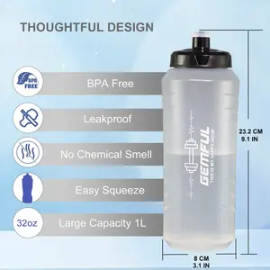 Nuove bottiglie di acqua per biciclette ecologiche Design in plastica per ciclismo e palestra metodo di consumo diretto per adulti