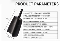 Récepteur universel YET894 9-24V, contrôleur intelligent, étanche, télécommande universelle avec 2 émetteurs