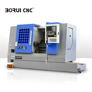 Borui cnc torneamento slant cama máquina de torno tck56 com eixo c