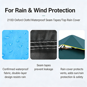 Tente <span class=keywords><strong>yourte</strong></span> hexagonale mongole double couche pour l'été, 5-7 personnes, pour les voyages en plein air - Product Image 4