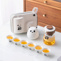 Théière en céramique moderne de luxe, écologique, 600 ml, avec 2 tasses à thé, coffret cadeau, vente chaude personnalisée