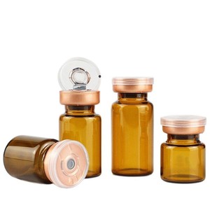 Amber Borosilicate Glass Laboratory Vials 20ml <b>Crimp</b> Top Caps Sample <b>Set</b> - Product Image 3