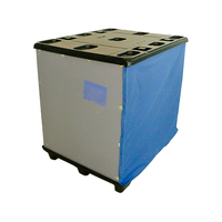 Boîte à palette pliable en plastique avec couvercle ondulé empilable et emboîtable pour le stockage en entrepôt et la logistique